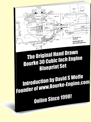 Bourke Engine Hand Drawn 30 cubic inch Blueprints